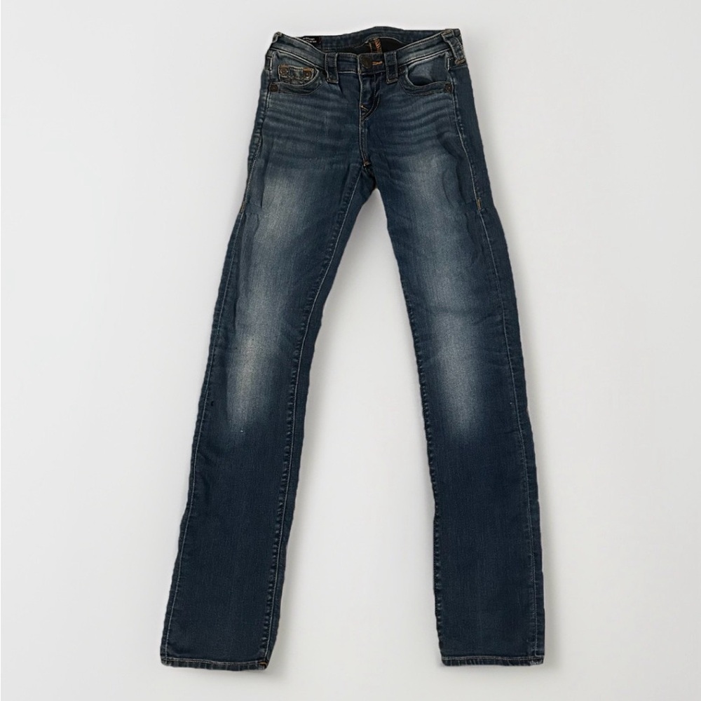 True Religion Jeans Womens 26 Blue Denim Pants Billy Straight Mid Rise 26X33